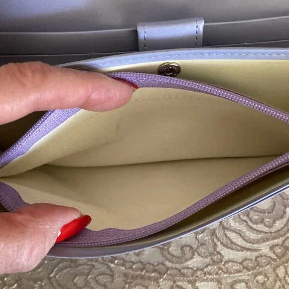 Givenchy Beautiful Lavender Natural Leather Long Wallet with COA. - Picture 9 of 15